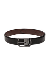 Load image into Gallery viewer, Men Black & Brown Reversible Genuine Leather Belt