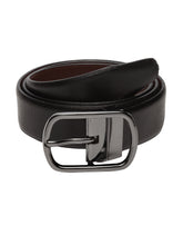 Load image into Gallery viewer, Men Black & Brown Reversible Genuine Leather Belt