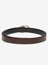 Load image into Gallery viewer, Men Brown & Black Textured Genuine Leather Reversible Belt