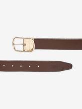 Load image into Gallery viewer, Men Brown & Black Textured Genuine Leather Reversible Belt