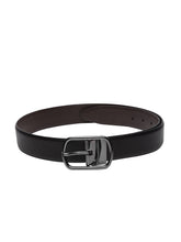 Load image into Gallery viewer, Men Black & Brown Reversible Genuine Leather Belt