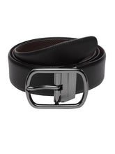 Load image into Gallery viewer, Men Black & Brown Reversible Genuine Leather Belt