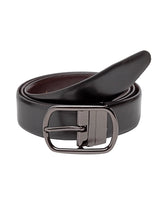 Load image into Gallery viewer, Men Black & Brown Solid Reversible Genuine Leather Belt