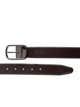 Load image into Gallery viewer, Men Black & Brown Solid Reversible Genuine Leather Belt