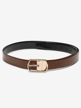 Load image into Gallery viewer, Men Brown & Black Textured Genuine Leather Reversible Belt