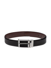Load image into Gallery viewer, Men Black & Brown Reversible Genuine Leather Belt