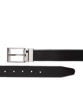 Load image into Gallery viewer, Men Black & Brown Reversible Genuine Leather Belt
