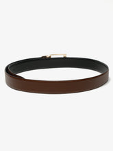 Load image into Gallery viewer, Men Brown & Black Textured Genuine Leather Reversible Belt
