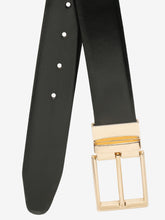 Load image into Gallery viewer, Men Brown & Black Textured Genuine Leather Reversible Belt