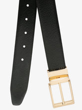 Load image into Gallery viewer, Men Brown & Black Textured Genuine Leather Reversible Belt