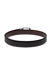 Load image into Gallery viewer, Teakwood Men Genuine Leather Black & Brown Solid Reversible Belt