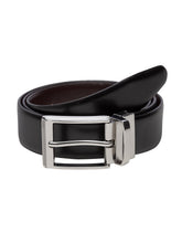 Load image into Gallery viewer, Teakwood Men Genuine Leather Black & Brown Solid Reversible Belt