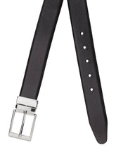 Load image into Gallery viewer, Teakwood Men Genuine Leather Black & Blue Solid Reversible Belt