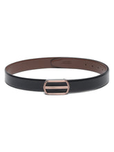 Load image into Gallery viewer, Teakwood Leather Men Black Textured Leather Belt
