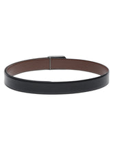 Load image into Gallery viewer, Teakwood Leather Men Black Textured Leather Belt