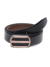 Load image into Gallery viewer, Teakwood Leather Men Black Textured Leather Belt