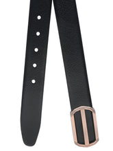 Load image into Gallery viewer, Teakwood Leather Men Black Textured Leather Belt