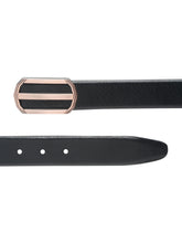 Load image into Gallery viewer, Teakwood Leather Men Black Textured Leather Belt