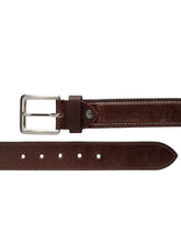 Load image into Gallery viewer, Teakwood Men Genuine Leather Brown Solid Casual Belt