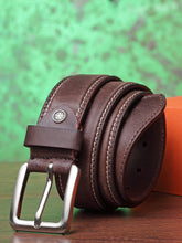 Load image into Gallery viewer, Teakwood Men Genuine Leather Brown Solid Casual Belt