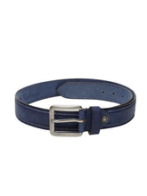 Load image into Gallery viewer, Teakwood Men Genuine Leather Blue Solid Casual Belt