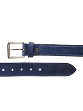 Load image into Gallery viewer, Teakwood Men Genuine Leather Blue Solid Casual Belt