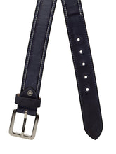 Load image into Gallery viewer, Teakwood Men Genuine Leather Dark Blue Solid Casual Belt