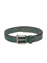 Load image into Gallery viewer, Teakwood Men Genuine Leather Green Solid Casual Belt