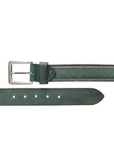 Load image into Gallery viewer, Teakwood Men Genuine Leather Green Solid Casual Belt