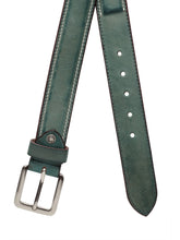 Load image into Gallery viewer, Teakwood Men Genuine Leather Green Solid Casual Belt