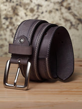 Load image into Gallery viewer, Teakwood Men Genuine Leather Grey Solid Casual Belt