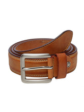 Load image into Gallery viewer, Teakwood Men Genuine Leather Tan Solid Casual Belt