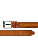 Load image into Gallery viewer, Teakwood Men Genuine Leather Tan Solid Casual Belt