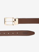 Load image into Gallery viewer, Men Brown & Black Textured Genuine Leather Reversible Belt