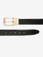 Load image into Gallery viewer, Men Brown & Black Textured Genuine Leather Reversible Belt