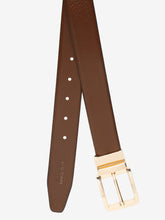 Load image into Gallery viewer, Men Brown & Black Textured Genuine Leather Reversible Belt