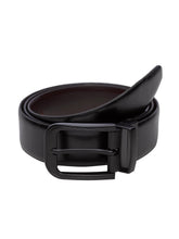 Load image into Gallery viewer, Teakwood Men Genuine Leather Black & Brown Solid Reversible Belt