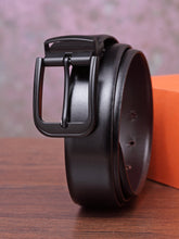 Load image into Gallery viewer, Teakwood Men Genuine Leather Black & Brown Solid Reversible Belt