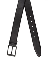 Load image into Gallery viewer, Teakwood Men Genuine Leather Black & Blue Solid Reversible Belt