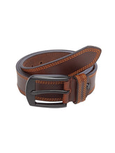 Load image into Gallery viewer, Teakwood Men Genuine Leather Brown Solid Casual Belt