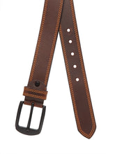 Load image into Gallery viewer, Teakwood Men Genuine Leather Brown Solid Casual Belt