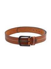 Load image into Gallery viewer, Teakwood Men Genuine Leather Tan Solid Casual Belt