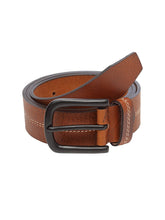 Load image into Gallery viewer, Teakwood Men Genuine Leather Tan Solid Casual Belt