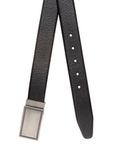 Load image into Gallery viewer, Teakwood Men Genuine Leather Black & Brown Solid Reversible Belt