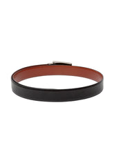 Load image into Gallery viewer, Teakwood Men Genuine Leather Black & Tan Solid Reversible Belt