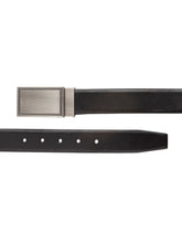 Load image into Gallery viewer, Teakwood Men Genuine Leather Black & Tan Solid Reversible Belt