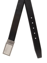 Load image into Gallery viewer, Teakwood Men Genuine Leather Black & Tan Solid Reversible Belt