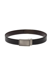Load image into Gallery viewer, Teakwood Men Genuine Leather Black & Brown Solid Reversible Belt
