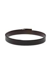 Load image into Gallery viewer, Teakwood Men Genuine Leather Black & Brown Solid Reversible Belt