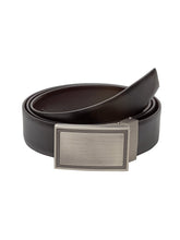Load image into Gallery viewer, Teakwood Men Genuine Leather Black & Brown Solid Reversible Belt
